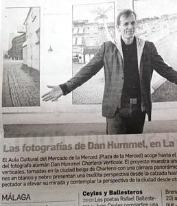 Zeitungsartikel Ausstellung Charleroi Verticale - Dan Hummel, Malaga, Spanien